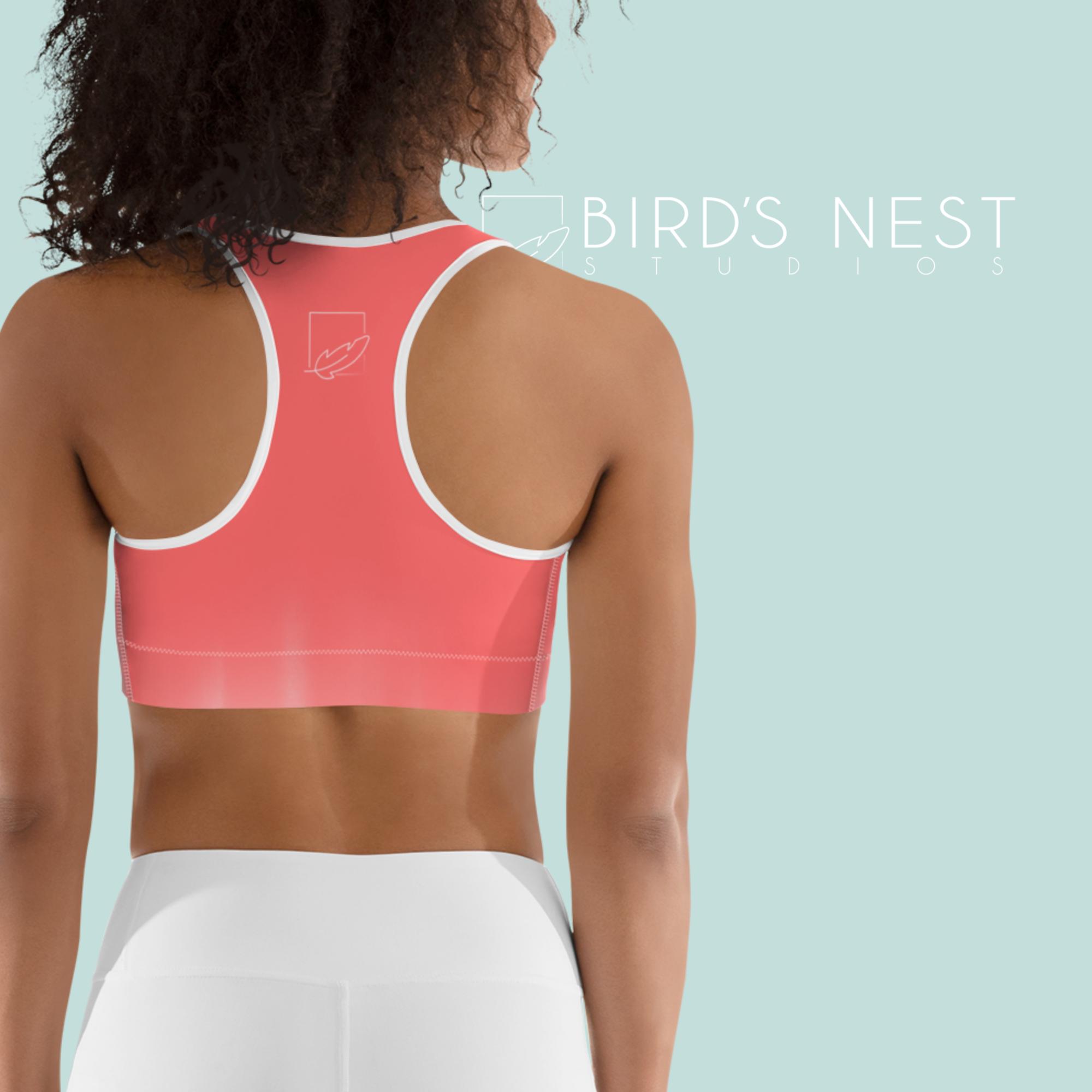 Coral Namaste Sports bra – Bird's Nest Studios